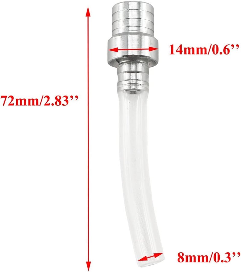 PRO BAT 5 Pack CNC Motorcycle Gas Fuel Cap Valve Vent Breather Hose Tube Gas Tank Cap Vent Two-way for Dirt Bike Pit Bike ATV All Factory CRF XR CR All Quads All Off-road Motorcycle, Silver - Image 2